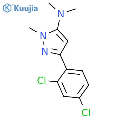 1H-Pyrazol-5-amine, 3-(2,4-dichlorophenyl)-N,N,1-trimethyl- structure