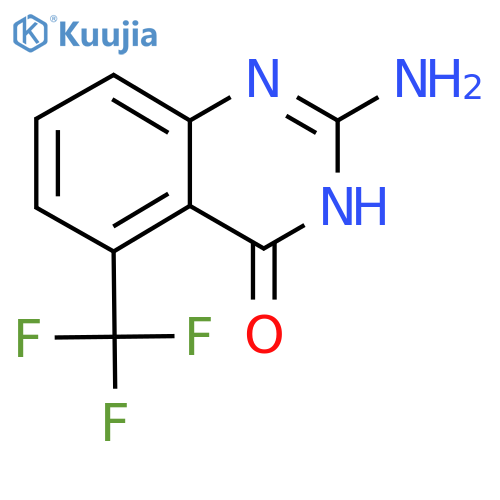 2-amino-5-(trifluoromethyl)-3,4-dihydroquinazolin-4-one structure