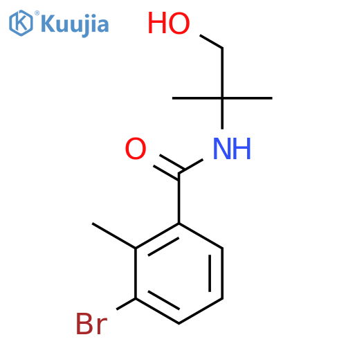 3-Bromo-N-(2-hydroxy-1,1-dimethylethyl)-2-methyl-benzamide structure