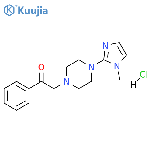 1-4-(1-methyl-1H-imidazol-2-yl)piperazin-1-yl-2-phenylethan-1-one hydrochloride structure