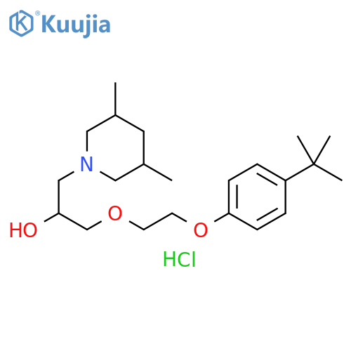 1-[2-(4-tert-butylphenoxy)ethoxy]-3-(3,5-dimethylpiperidin-1-yl)propan-2-ol hydrochloride structure