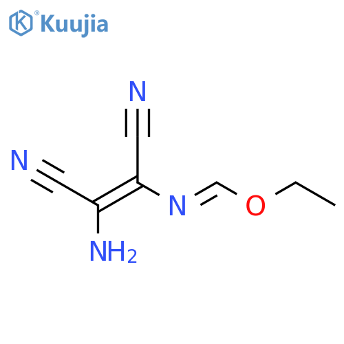 Methanimidic acid, N-(2-amino-1,2-dicyanoethenyl)-, ethyl ester structure