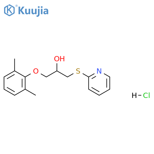 1-(2,6-dimethylphenoxy)-3-(pyridin-2-ylsulfanyl)propan-2-ol hydrochloride structure