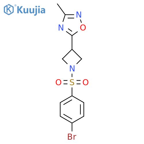 5-1-(4-bromobenzenesulfonyl)azetidin-3-yl-3-methyl-1,2,4-oxadiazole structure