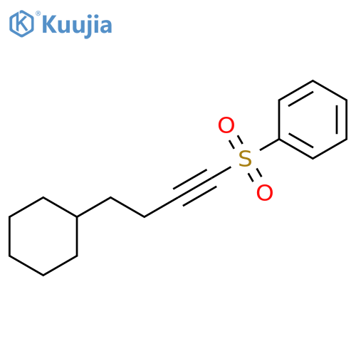 Benzene, [(4-cyclohexyl-1-butynyl)sulfonyl]- structure