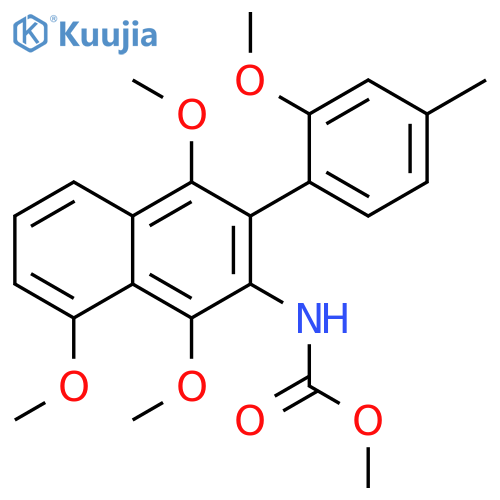 Carbamic acid,[1,4,8-trimethoxy-3-(2-methoxy-4-methylphenyl)-2-naphthalenyl]-, methylester structure