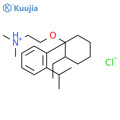 2-({2-ethyl-1-[2-(propan-2-yl)phenyl]cyclohexyl}oxy)-N,N-dimethylethanaminium chloride structure