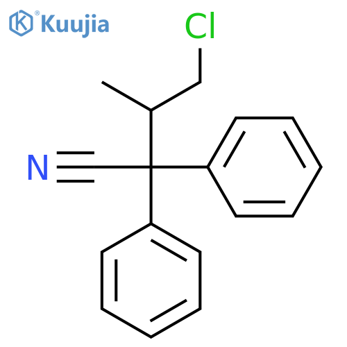 4-chloro-3-methyl-2,2-diphenylbutanenitrile structure