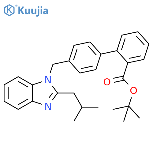 [1,1'-Biphenyl]-2-carboxylic acid,4'-[[2-(2-methylpropyl)-1H-benzimidazol-1-yl]methyl]-, 1,1-dimethylethylester structure