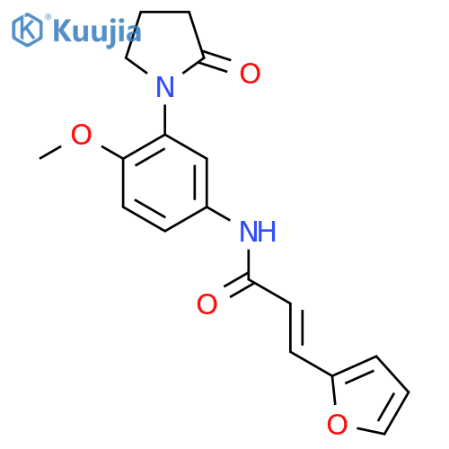 (2E)-3-(furan-2-yl)-N-4-methoxy-3-(2-oxopyrrolidin-1-yl)phenylprop-2-enamide structure