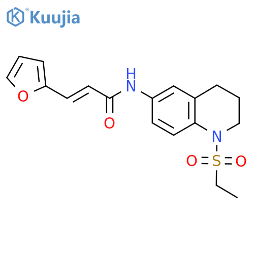 (2E)-N-1-(ethanesulfonyl)-1,2,3,4-tetrahydroquinolin-6-yl-3-(furan-2-yl)prop-2-enamide structure