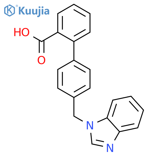 [1,1'-BIPHENYL]-2-CARBOXYLIC ACID, 4'-(1H-BENZIMIDAZOL-1-YLMETHYL)- structure