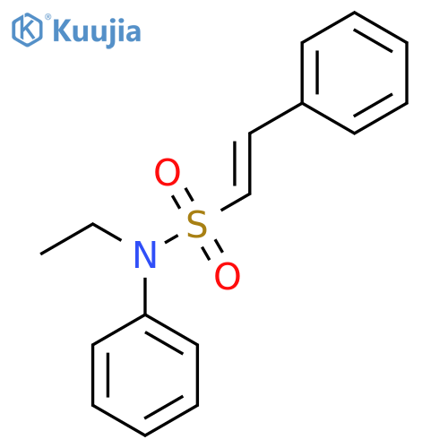 N-ethyl-N,2-diphenylethene-1-sulfonamide structure