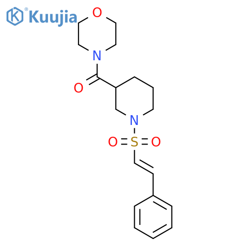 4-[1-(2-Phenylethenesulfonyl)piperidine-3-carbonyl]morpholine structure