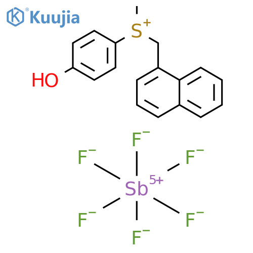 SulfoniuM, (4-hydroxyphenyl)Methyl(1-naphthalenylMethyl)-, (OC-6-11)-hexafluoroantiMonate(1-) (1:1) structure