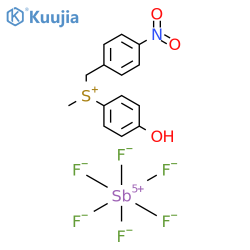Sulfonium, (4-hydroxyphenyl)methyl[(4-nitrophenyl)methyl]-, (OC-6-11)-hexafluoroantimonate(1-) (9CI) structure