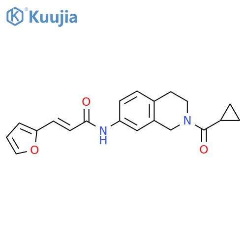 (2E)-N-(2-cyclopropanecarbonyl-1,2,3,4-tetrahydroisoquinolin-7-yl)-3-(furan-2-yl)prop-2-enamide structure