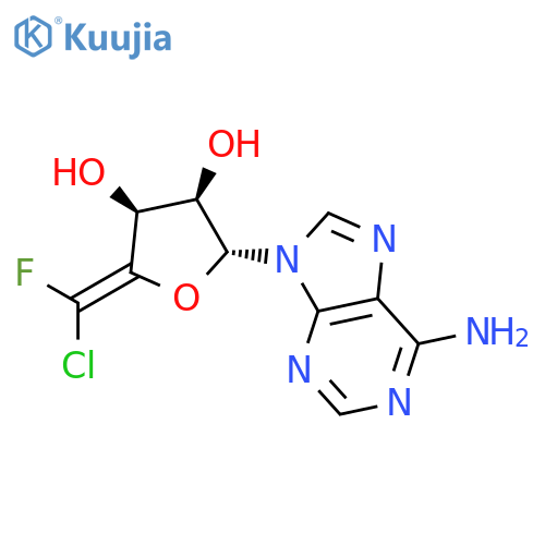 Adenosine, 5'-chloro-4',5'-didehydro-5'-deoxy-5'-fluoro-, (4'E)- structure