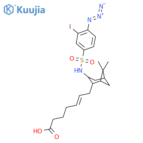 5-Heptenoic acid,7-[3-[[(4-azido-3-iodophenyl)sulfonyl]amino]-6,6-dimethylbicyclo[3.1.1]hept-2-yl]-,[1S-[1a,2b(Z),3a,5a]]- (9CI) structure