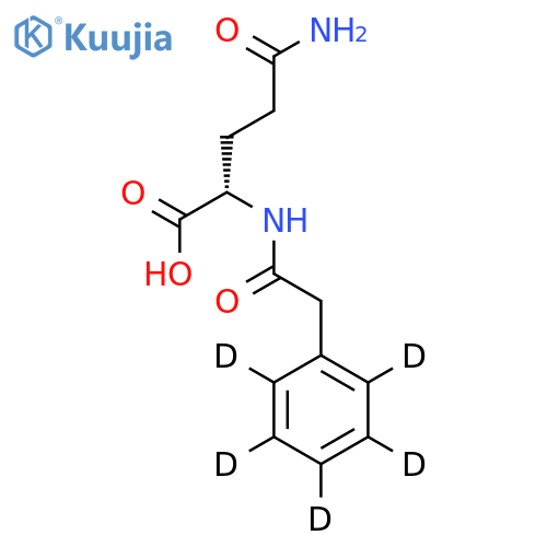 Phenylacetylglutamine-d structure