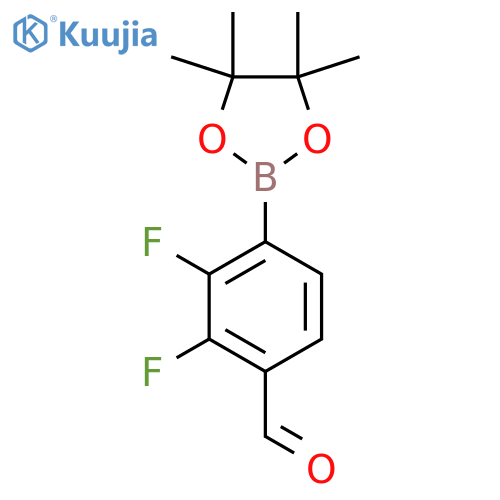 2,3-difluoro-4-(4,4,5,5-tetramethyl-1,3,2-dioxaborolan-2-yl)benzaldehyde structure