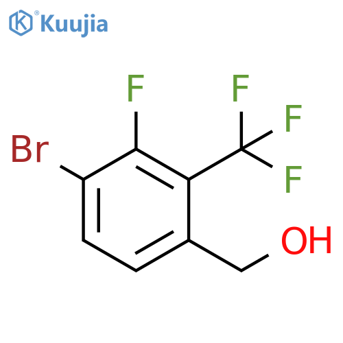 Benzenemethanol, 4-bromo-3-fluoro-2-(trifluoromethyl)- structure