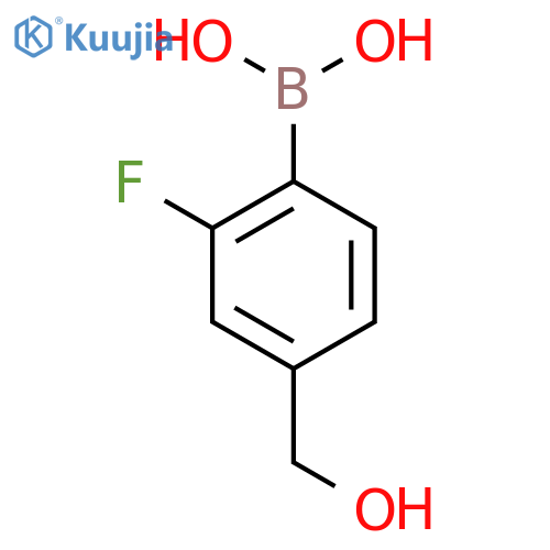 2-Fluoro-4-(hydroxymethyl)phenylboronic acid structure