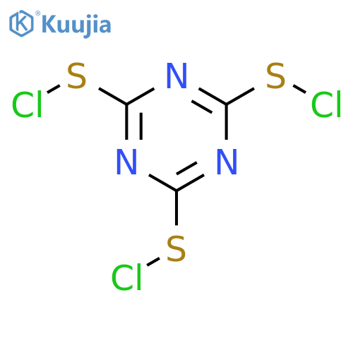 [4,6-bis(chlorosulfanyl)-1,3,5-triazin-2-yl] Thiohypochlorite structure
