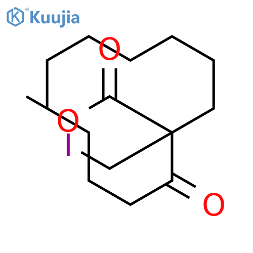 Cyclododecanecarboxylic acid, 1-(iodomethyl)-2-oxo-, methyl ester structure