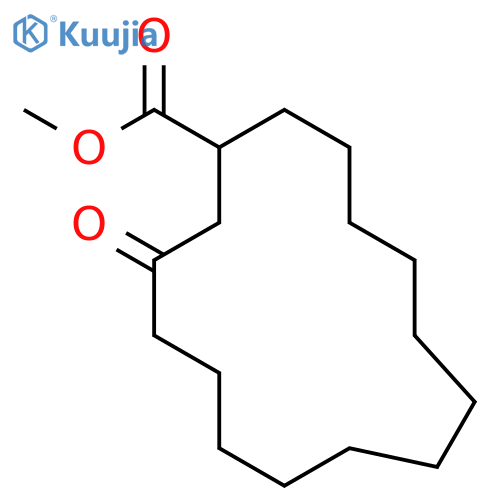 Cyclopentadecanecarboxylic acid, 3-oxo-, methyl ester structure