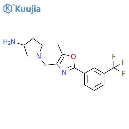 3-Pyrrolidinamine, 1-[[5-methyl-2-[3-(trifluoromethyl)phenyl]-4-oxazolyl]methyl]- structure