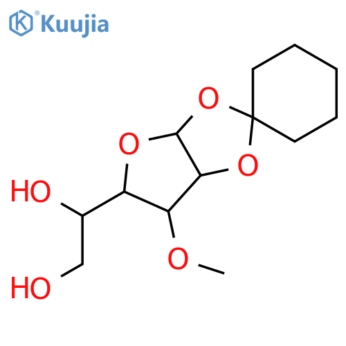 1,2-O-Cyclohexylidene-3-O-methyl-a-D-glucofuranose structure