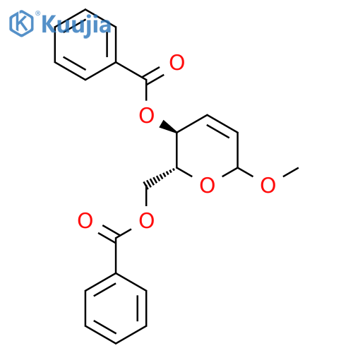 [(2R,3S)-3-Benzoyloxy-6-methoxy-3,6-dihydro-2H-pyran-2-yl]methyl benzoate structure