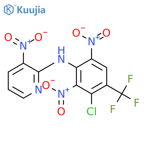 N-[3-chloro-2,6-dinitro-4-(trifluoromethyl)phenyl]-3-nitropyridin-2-amine structure