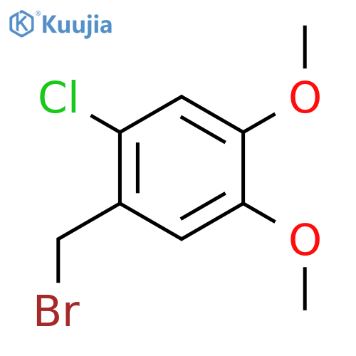 Benzene, 1-(bromomethyl)-2-chloro-4,5-dimethoxy- structure