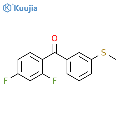 (2,4-difluorophenyl)3-(methylsulfanyl)phenylmethanone structure