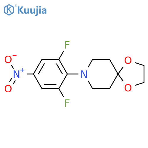 8-(2,6-Difluoro-4-nitrophenyl)-1,4-dioxa-8-azaspiro[4.5]decane structure