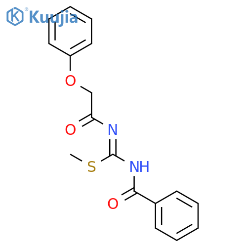 Carbamimidothioic acid, N-benzoyl-N'-(phenoxyacetyl)-, methyl ester structure