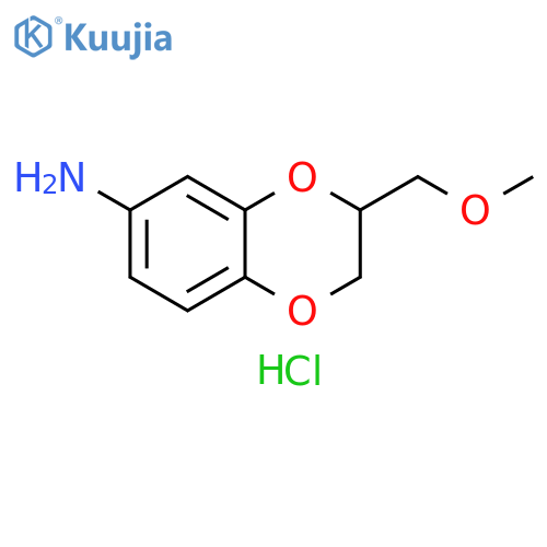 3-(Methoxymethyl)-2,3-dihydro-1,4-benzodioxin-6-ylamine Hydrochloride structure