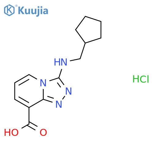 3-((Cyclopentylmethyl)amino)-[1,2,4]triazolo[4,3-a]pyridine-8-carboxylic acid hydrochloride structure