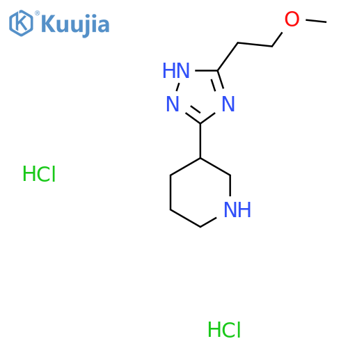 3-[5-(2-Methoxyethyl)-4H-1,2,4-triazol-3-yl]piperidine dihydrochloride structure