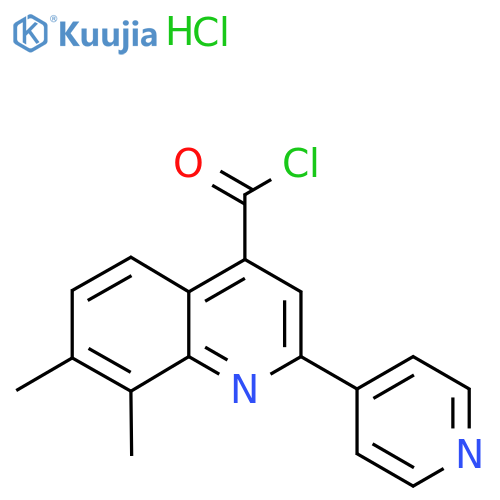 7,8-Dimethyl-2-(pyridin-4-yl)quinoline-4-carbonyl chloride hydrochloride structure