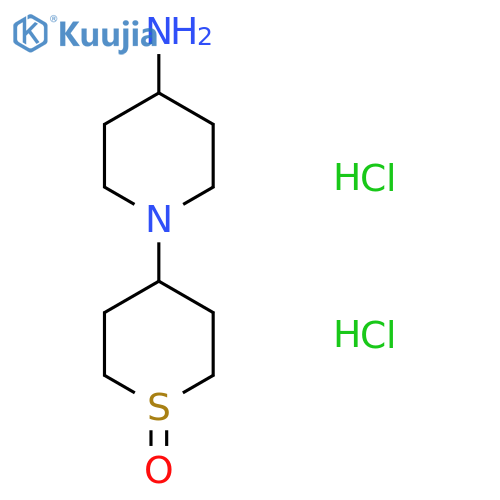 1-(1-Oxidotetrahydro-2H-thiopyran-4-yl)piperidin-4-amine dihydrochloride structure