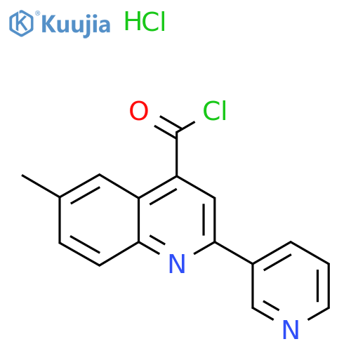 6-Methyl-2-(pyridin-3-yl)quinoline-4-carbonyl chloride hydrochloride structure
