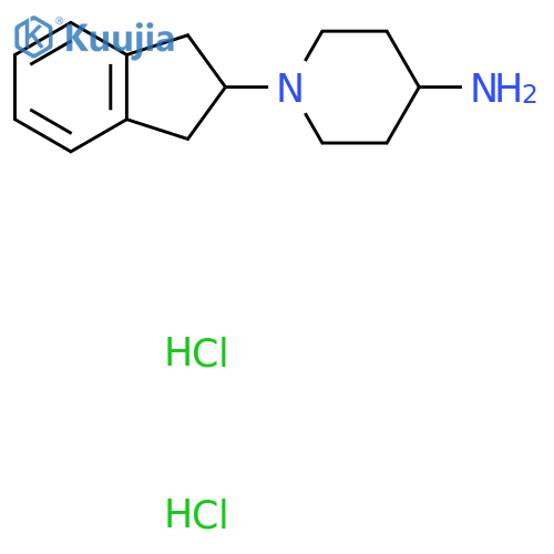 1-(2,3-Dihydro-1H-inden-2-yl)piperidin-4-amine dihydrochloride structure