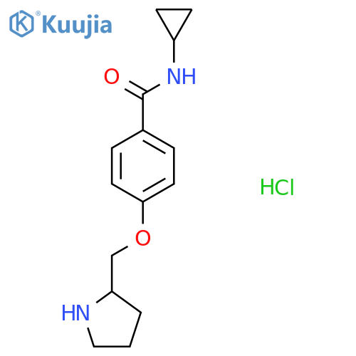 N-Cyclopropyl-4-(pyrrolidin-2-ylmethoxy)benzamide hydrochloride structure