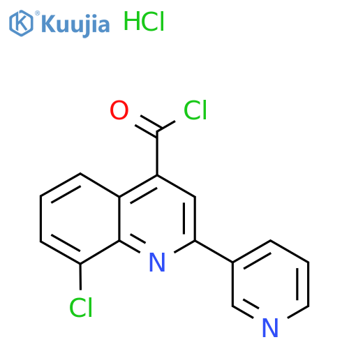 8-Chloro-2-(pyridin-3-yl)quinoline-4-carbonyl chloride hydrochloride structure