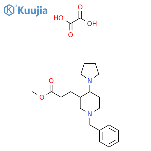 Methyl 3-(1-benzyl-4-pyrrolidin-1-ylpiperidin-3-yl)propanoate oxalate structure