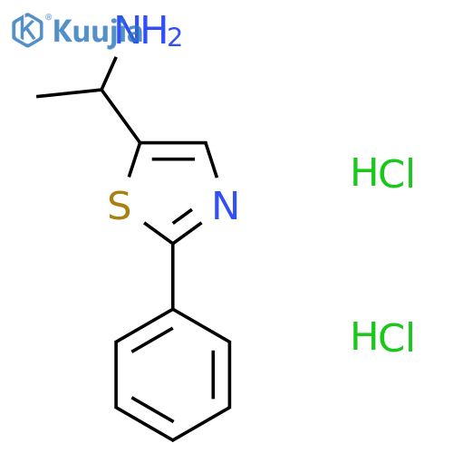 [1-(2-Phenyl-1,3-thiazol-5-yl)ethyl]amine dihydrochloride structure