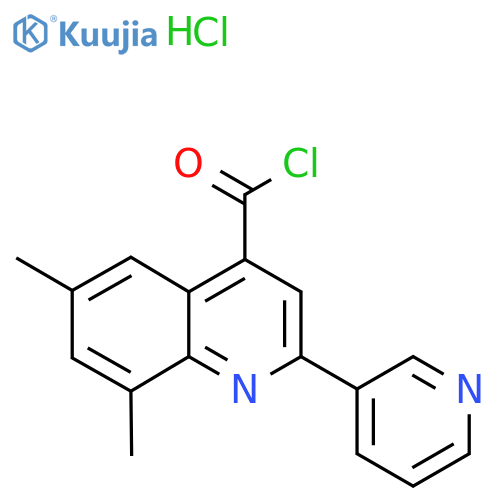 6,8-Dimethyl-2-(pyridin-3-yl)quinoline-4-carbonyl chloride hydrochloride structure